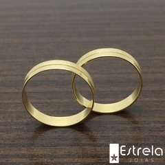 PAR DE ALIANÇAS EM OURO 18K REF. 112035-4g - comprar online