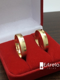 PAR DE ALIANÇAS EM OURO 18K REF. 112035-4g - loja online