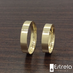 PAR DE ALIANÇAS EM OURO 18K REF. 114000-6g