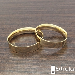 PAR DE ALIANÇAS EM OURO 18K REF. 114000-6g -  Estrela Joias | Alianças de Casamento e Noivado em Ouro 18K | Recife