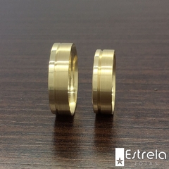 PAR DE ALIANÇAS EM OURO 18K REF. 114003-12g
