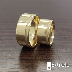 PAR DE ALIANÇAS EM OURO 18K REF. 114006-22G