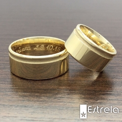 PAR DE ALIANÇAS EM OURO 18K REF. 114006-22G na internet