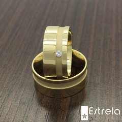 Par de alianças ouro18k/750 Ref. 114016 - 16g - comprar online