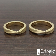 Par de alianças ouro18k/750 REF. 115001 - 14g