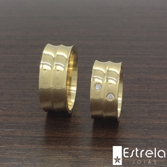 Par de alianças ouro18k/750 REF. 117003 - 16g - comprar online