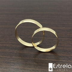 Par de alianças ouro18k/750 REF. 118000 - 4g -  Estrela Joias | Alianças de Casamento e Noivado em Ouro 18K | Recife