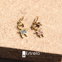 Pingente menino ou menina ouro18k/750 (unidade) - comprar online