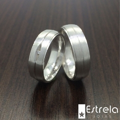 Par de alianças prata 950 Ref. 223001 - comprar online