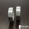Par de alianças prata 950 Ref. 223004