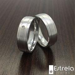 Par de alianças prata 950 Ref. 223007 - comprar online