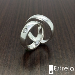 Par de alianças prata 950 Ref. 223031 - comprar online