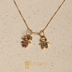 Pingente menino ou menina ouro18k/750 (unidade)