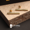 Par de brincos bastão ouro18k/750
