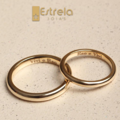 Par de alianças ouro18k/750 12g - comprar online
