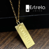 Pingente placa (para personalizar) ouro18k/750