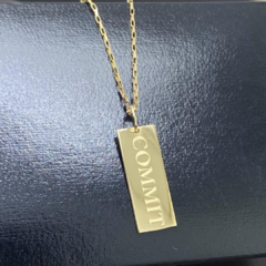 Pingente placa (para personalizar) ouro18k/750 - comprar online