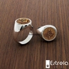 Anel personalizado prata/950 com brasão maçonaria em ouro18k/750