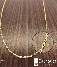 Corrente elos facetados longos ouro18k/750 Ref. BBCL0160-60CM