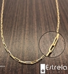 Corrente elos facetados longos ouro18k/750 Ref. CL02-60CM