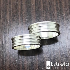 Par de alianças prata 950 REF 1120010 - comprar online