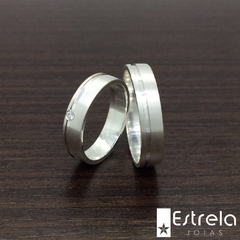 Par de alianças prata 950 Ref 222105 - comprar online