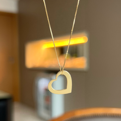 Pingente de coração com nome Ouro 18K/750 - comprar online