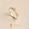 ANEL SOLITÁRIO OURO 18K AN18006