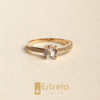 ANEL SOLITÁRIO OURO 18K AN18007