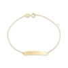 Pulseira baby com plaquinha ouro18k/750