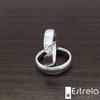Par de alianças prata 950 Ref 223011