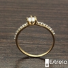 Anel solitário ouro 18k750