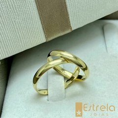 Par de alianças ouro18k/750 6g
