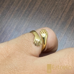 Anel abraço ouro18k/750 na internet