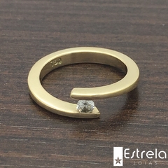 Anel solitário ouro18k750 Ref. AN11