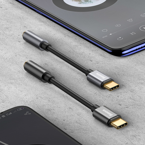 Adaptador Auriculares celular USB-C a hembra 3.5 mm Baseus