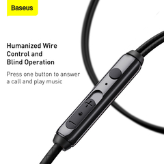 Auriculares Manos Libres Control Volumen Wired 3.5 Baseus - tienda online
