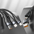 Cable 3 En 1 Usb C iPhone Tipo C Micro 1.2 Mts 100w Rapida - Teknic