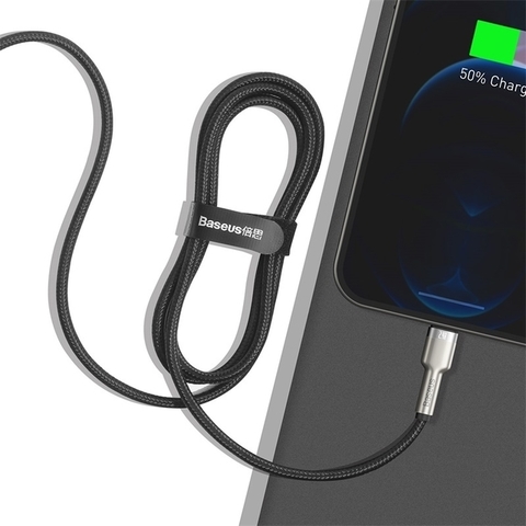 Cable iPhone Lightning Metalico Carga Rapida 1 Metro Baseus