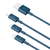 Cable 3 En 1 Usb A iPhone Usb C Tipo C Micro 1.5 Mts Rapida - Teknic