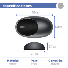 Mouse inalambrico recargable Satechi M1 space gray - tienda online