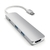Hub Adaptador Slim Usb-c A Multipuertos Silver Y Space Gray