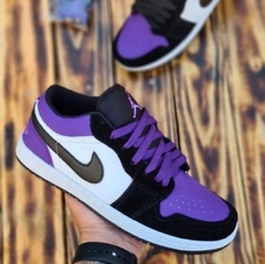 Air Jordan roxo preto cano baixo - Sampa Tênis