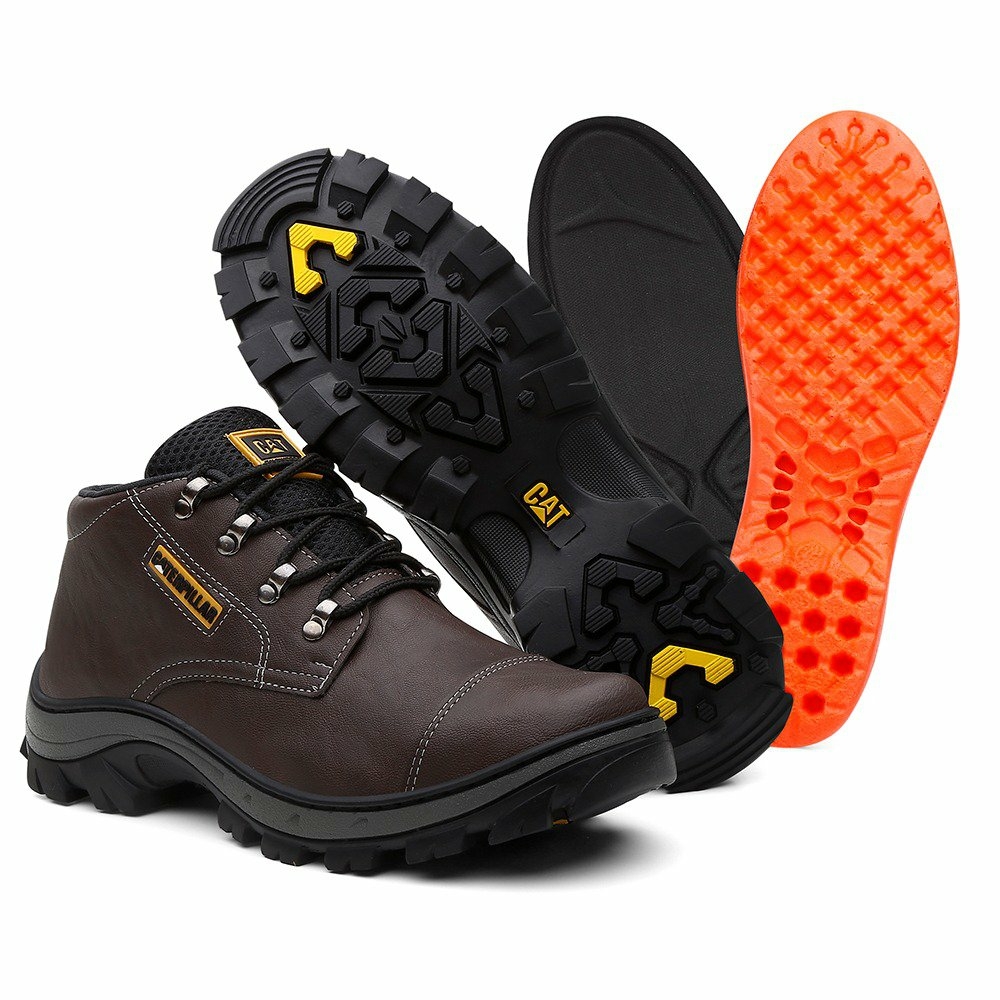 Bota caterpillar feminina cano curto