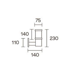 Aplique farol exterior pared cuadrado - comprar online