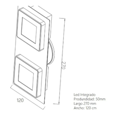 Aplique benny 2 luces - comprar online