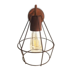 Aplique de pared tipo jaula oxido - comprar online