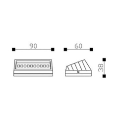 Aplique pared exterior led Rampa chico - comprar online