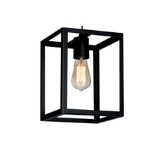 Colgante hierro rectangular 1 luz negro en internet