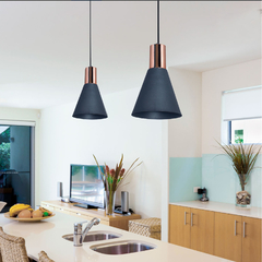 Colgante embudo metalico negro - comprar online